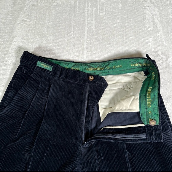 VTG Valentino Jeans Pants Men Size 42 / 34 Blue Corduroy Cotton Blend W32 L29 - Picture 5 of 13